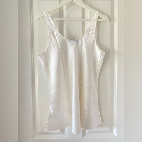 Lauren Ralph Lauren 100% SILK Classy Cream Pajama Tank and Short Set - Picture 6 of 11